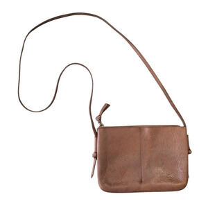 Madewell The Knotted Crossbody Bag in Rustic Twig Brown Leather Zipper Slim